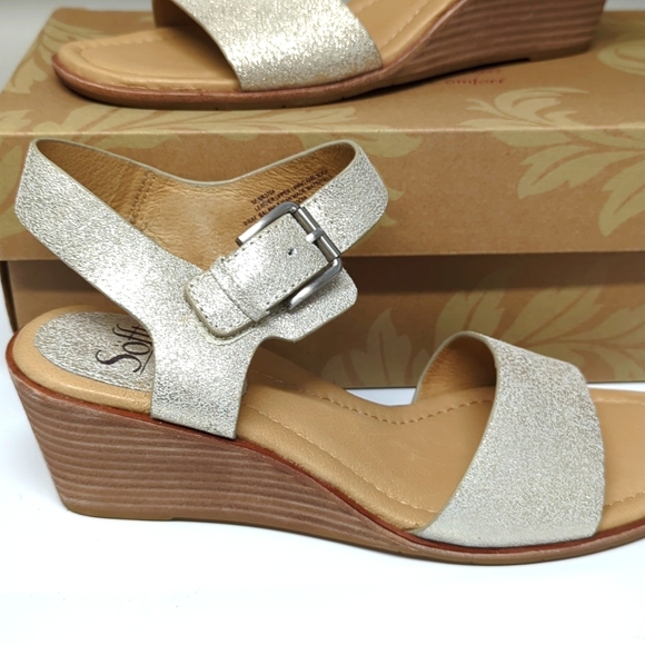 Soft Grain White Wedge US 9.5 New - Picture 2 of 8